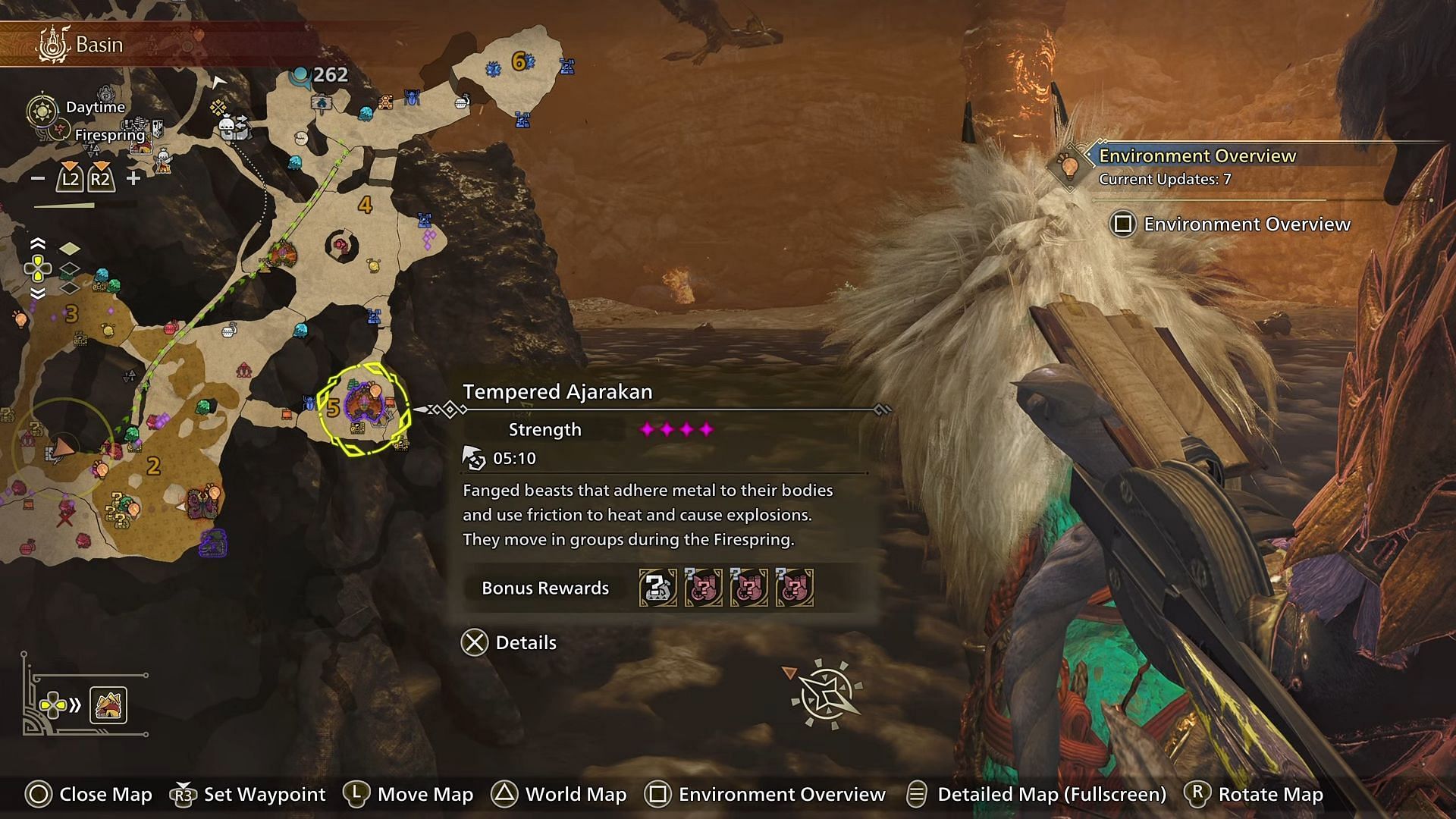 Area 5 - Upper Stratum Carcass location in Monster Hunter Wilds (Image via Sportskeeda Gaming || Capcom)